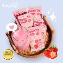 Load image into Gallery viewer, Beauty Milk Premium Japanese Strawberry Glutathione Drink 10 sachet