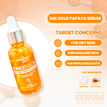 Load image into Gallery viewer, Transformed Skin - Honest Glow 24K Gold Papaya Serum 30ml