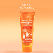 Load image into Gallery viewer, Luxe Organix Niacinamide + Tranexamic Acid Youthful Glow Serum Lotion with SPF 50 (200ml)