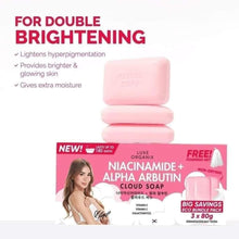 Load image into Gallery viewer, LUXE ORGANIX Niacinamide + Alpha Arbutin Soap 3x80g (Eco Bundle Pack)