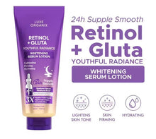 Load image into Gallery viewer, LUXE ORGANIX Retinol + Gluta Whitening Serum Lotion 350ml ( Purple )