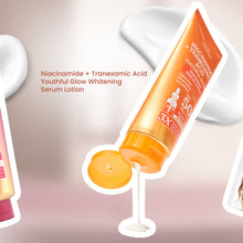 Load image into Gallery viewer, Luxe Organix Niacinamide + Tranexamic Acid Youthful Glow Serum Lotion with SPF 50 (200ml)