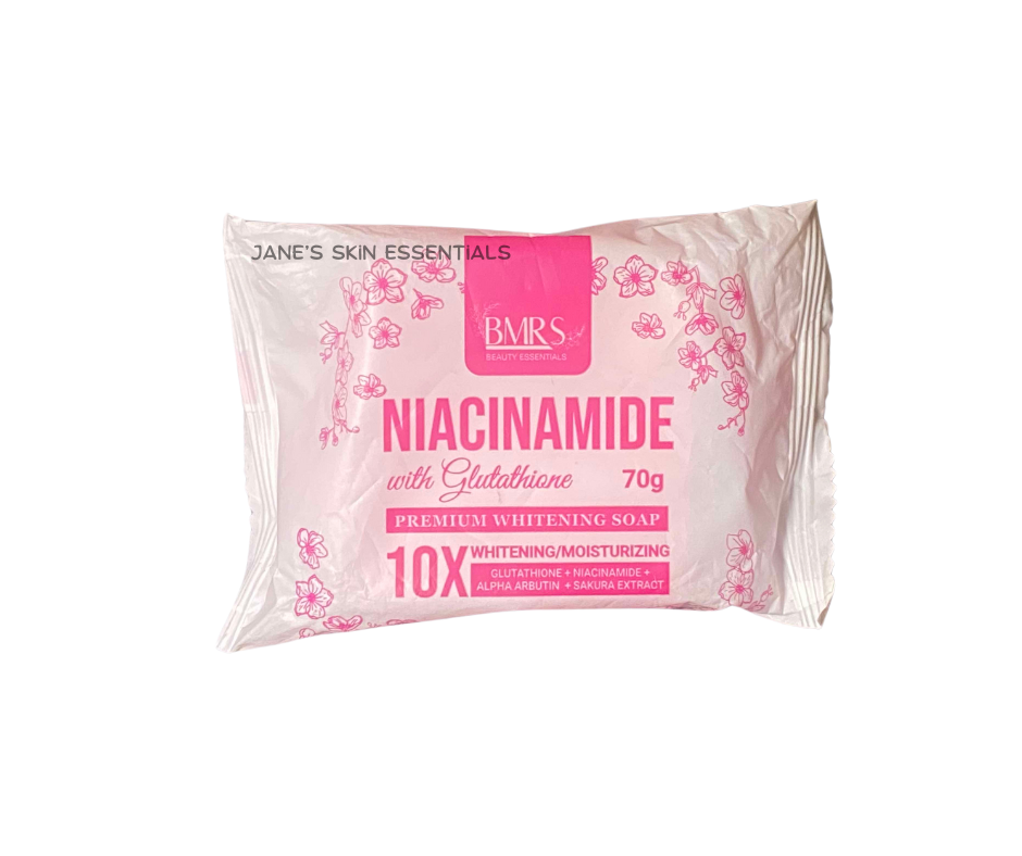 bmrs niacinamide with glutathione soap BMRS, Premium Whitening Soap, 10x Whitening & Moisturizing - 70 gm Using too many products or harsh ingredients can damage the skin barrier and lead to dryness BMRS Niacinamide Soap 70g