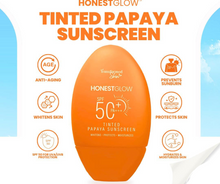 Load image into Gallery viewer, Transformed Skin - Honest Glow Tinted Papaya Sunscreen SPF 50 PA++++ 50g