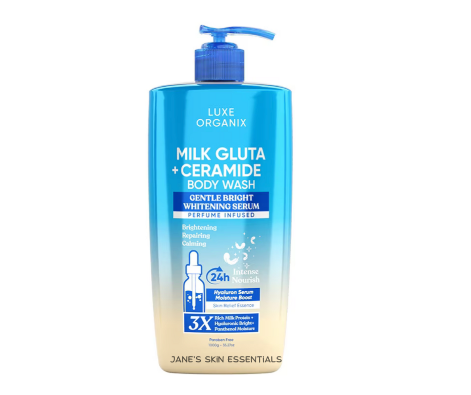 luxe organix glutathione Milk Gluta + Ceramide Body Wash 1000ml – Jane's Skin Essentials Luxe Organix Retinol + NATURE GLOW GLUTATHIONE COLLAGEN Blackseed WEIGHT:30TABS