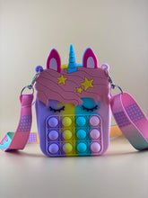 Load image into Gallery viewer, Rainbow Unicorn Fidget Mini Bag || Sling Bag with adjustable
