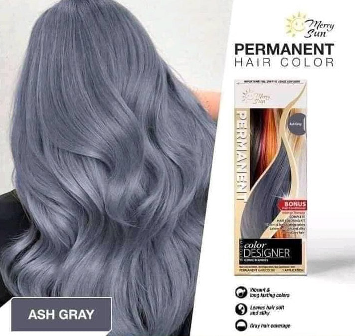 Merry Sun Permanent Hair Color - Ash Gray