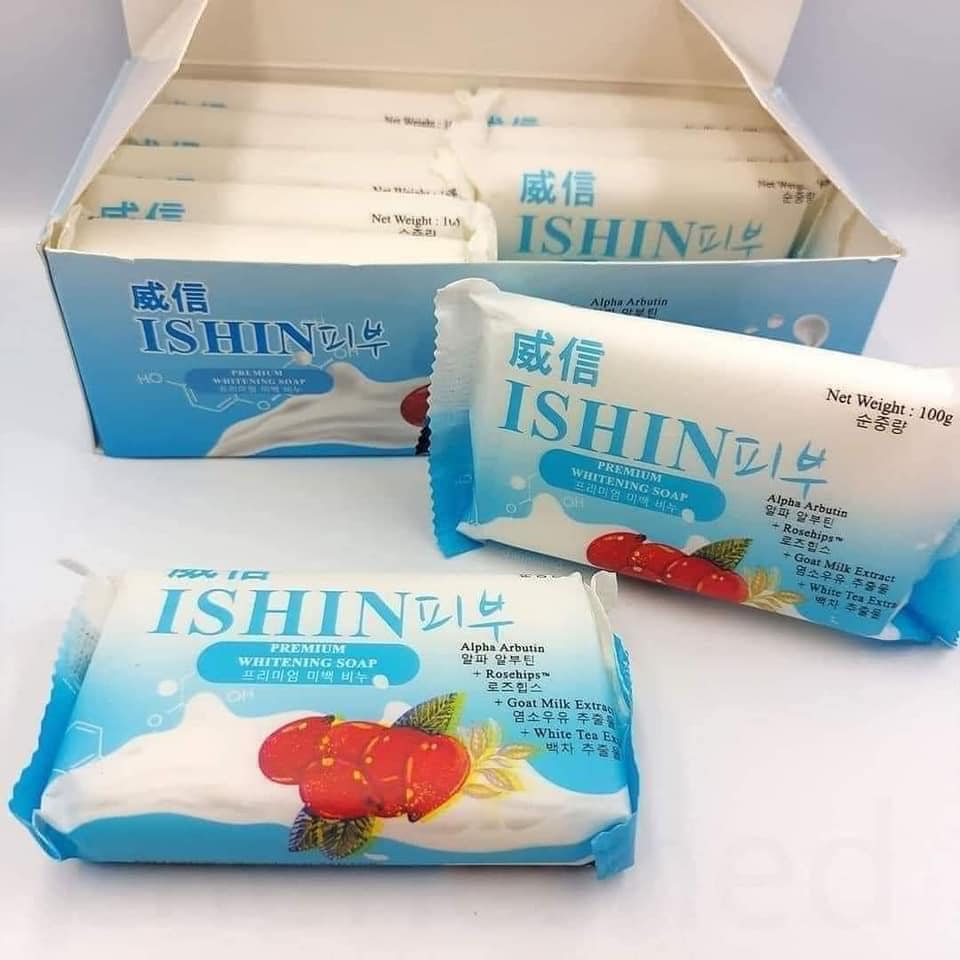 Ishin Premium Whitening Soap 1 Box (10pcs x 100g)