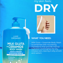 Load image into Gallery viewer, Luxe Organix Milk Gluta + Ceramide Body Wash 1000ml
