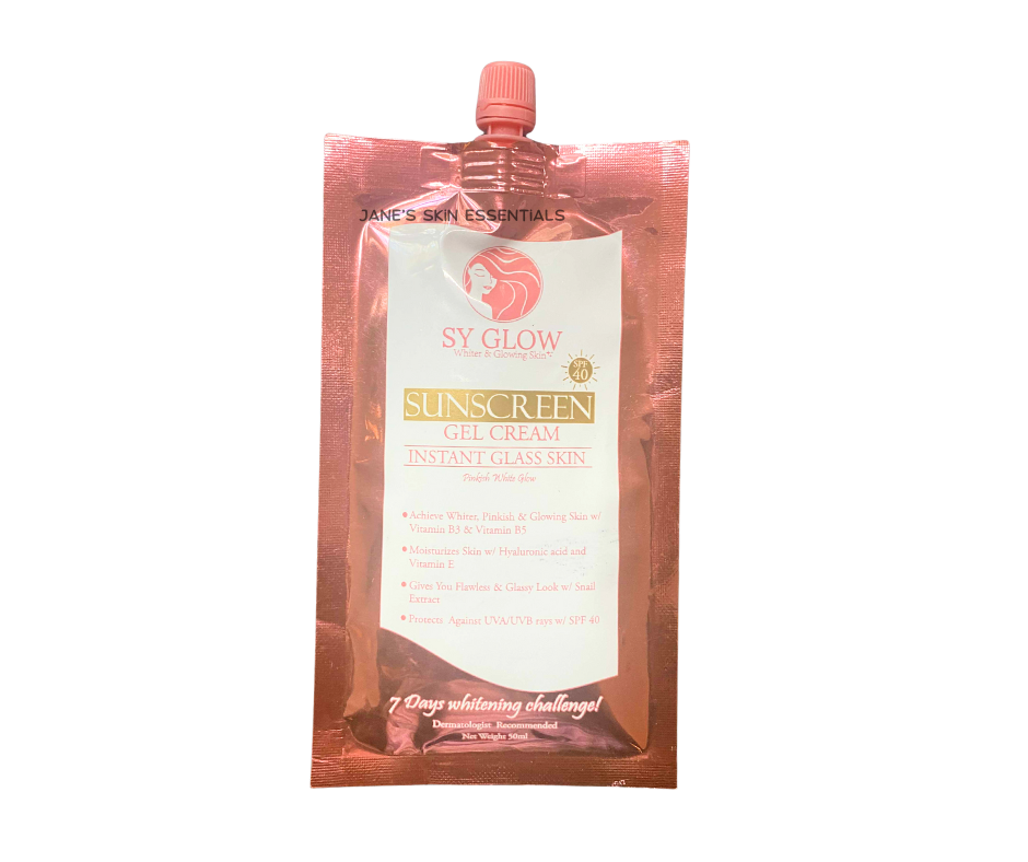 SY GLOW Sunscreen Gel Cream Instant Glass Skin - 50ml New Packaging