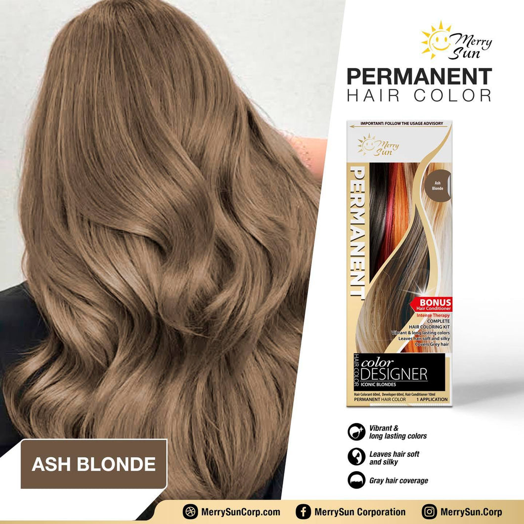 Merry Sun Permanent Hair Color - Ash Blonde (Bright and Vivid Color)