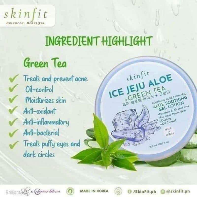 ICE JEJU ALOE GEL + GREEN TEA