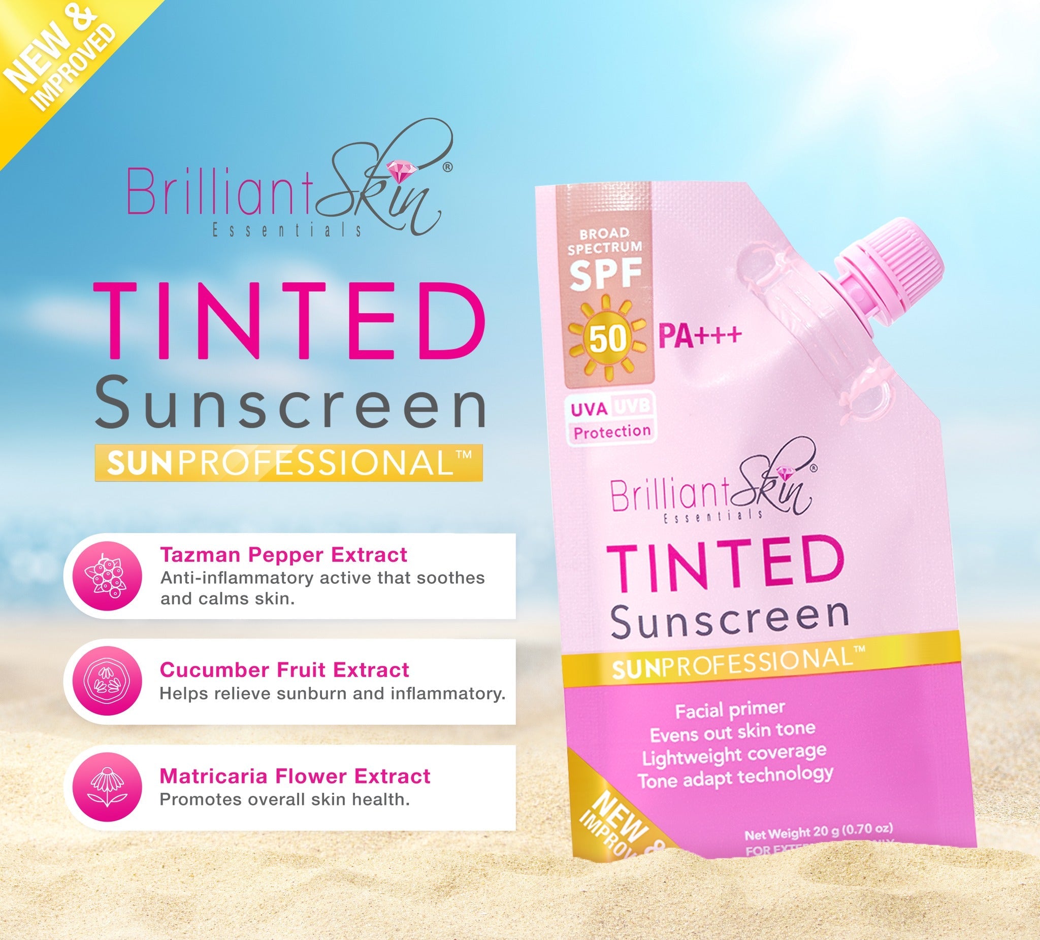Brilliant Skin Essentials Tinted Sunscreen SPF50 – Jane's Skin