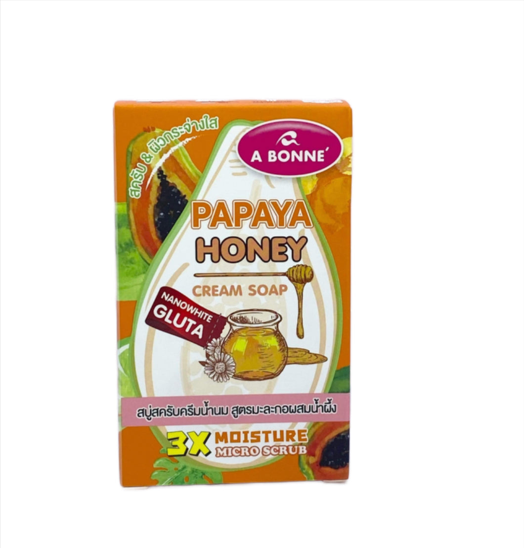 A Bonne Papaya honey Cream Soap 💯 Authentic Thailand